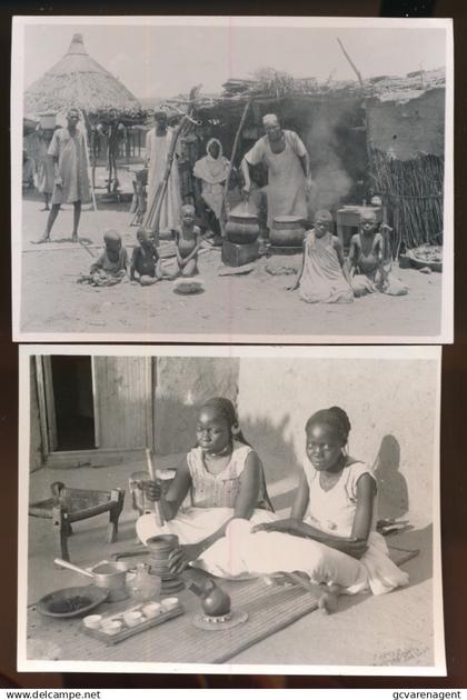 SOUDAN  2 PHOTO'S  11 X 8 CM          VOIR SCANS