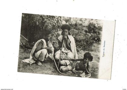 SOUDAN " TYPES DU SOUDAN " ( CARTE PRECURSEUR )