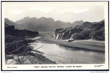 sudan, PORT SUDAN, Water Spring, Khor ar Baad (1960s) RPPC