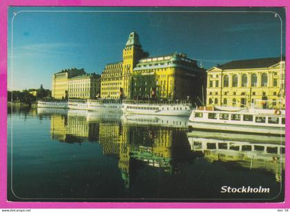 290020 / Sweden - Stockholm - Nacht Night Nuit City Hall Tower Port Ship  PC Schweden Zweden