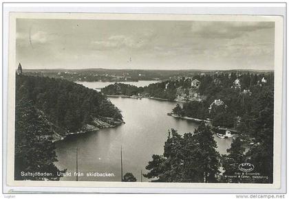 Cartolina - SALTSJOBADEN - UTSIKT FRAN SKIDBACKEN - PANORAMA - SVEZIA SWEDEN