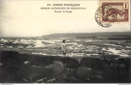 CPA Banghi Republik Kongo Französisch Kongo, aufgewühltes Meer