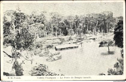 CPA Bangui Französisch Kongo, Überschwemmung