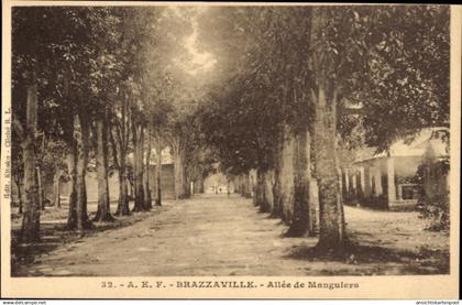 CPA Brazzaville Französisch-Kongo, Allee de Manguiers