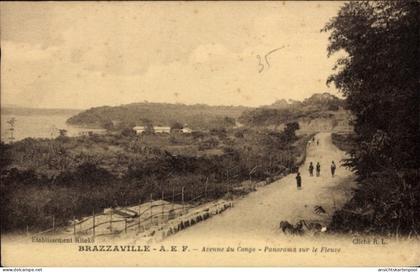 CPA Brazzaville Französisch Kongo, Avenue du Congo, Panorama