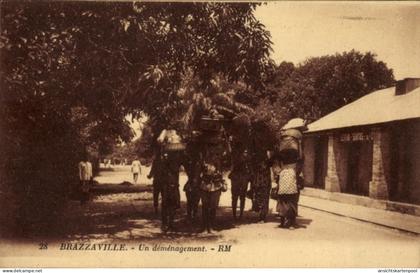 CPA Brazzaville Französisch-Kongo, Ein Umzug