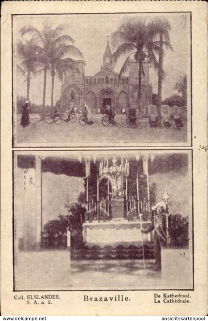CPA Brazzaville Französisch Kongo, Kathedrale, Altar