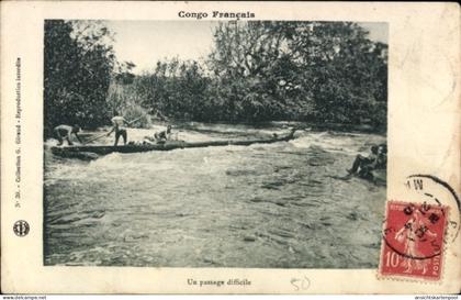 CPA Französisch Kongo, eine schwierige Passage