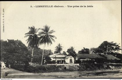 CPA Libreville Gabun, Vue prise de la Jetée
