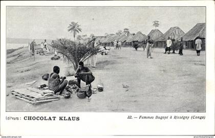 CPA Risségny Französisch Kongo, Dorf, Bugoyé Frauen