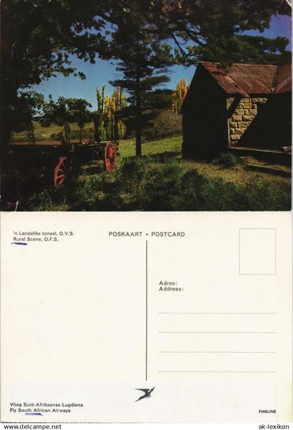 Südafrika Landelike toneel, O.V.S. Rural Scene, Südafrika Landschaft 1970