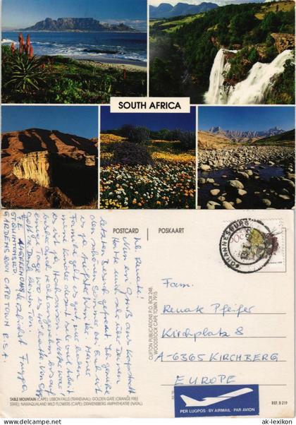 Südafrika TABLE MOUNTAIN LISBON FALLS (TRANSVAAL)  Südafrika Mehrbild-AK 1990