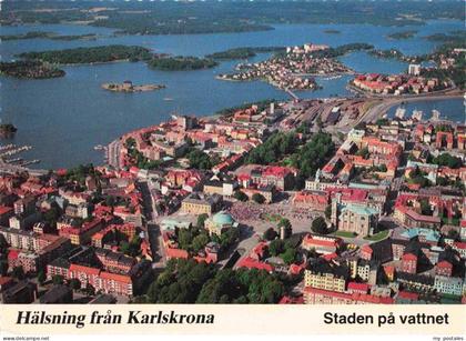 Karlskrona Carlskrona Sweden Staden pa vattnet Fliegeraufnahme