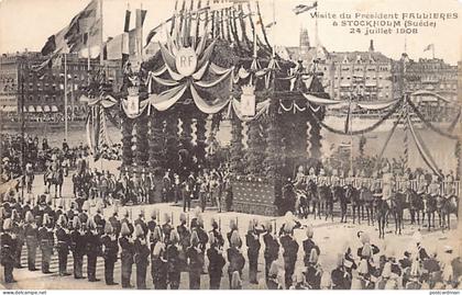 SVERIGE Sweden - STOCKHOLM - Besök av Armand Fallières, Frankrikes president, 24 juli 1908 - Kung Oscar II och president