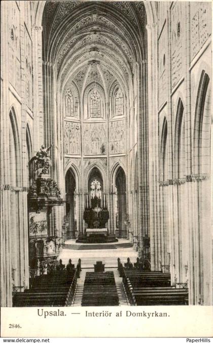 Zweden Sweden - Upsala - Interiör af Domkyrkan