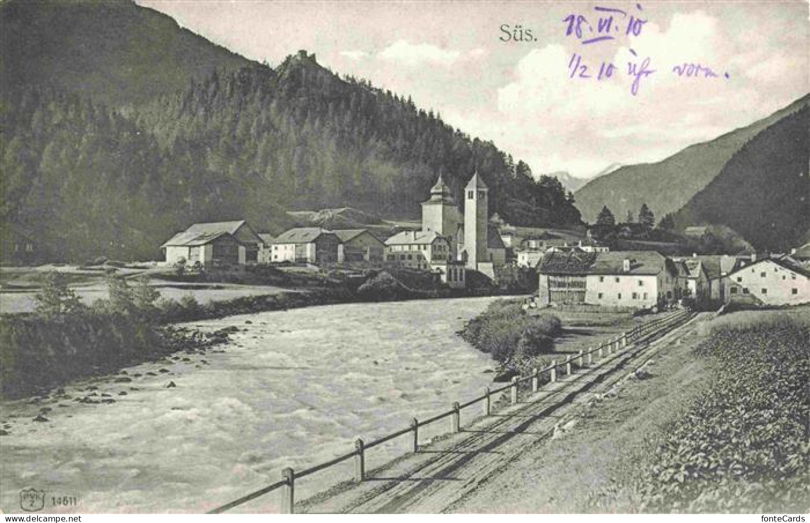 Sues Susch GR Partie am Fluss