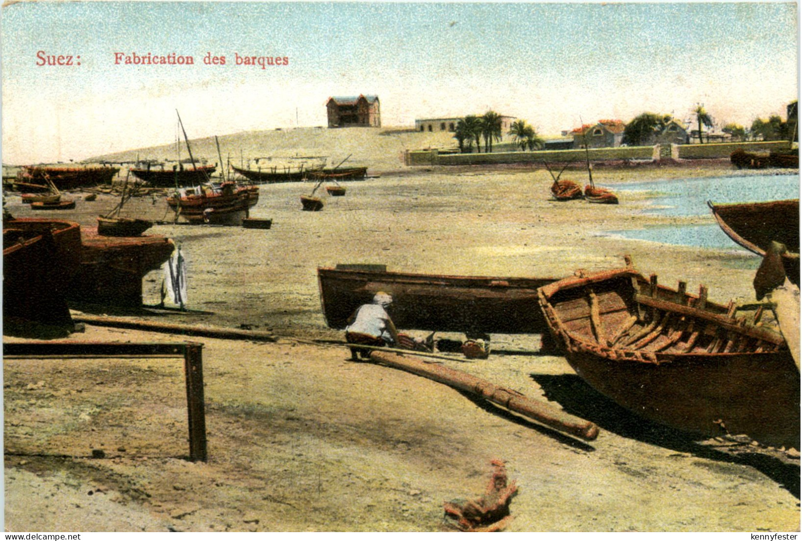 Suez - Fabrication des barques