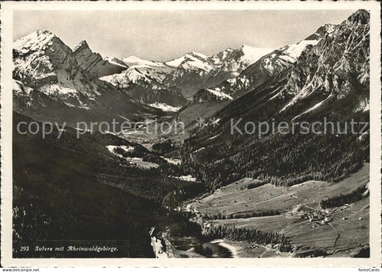 Sufers mit Rheinwaldgebirge