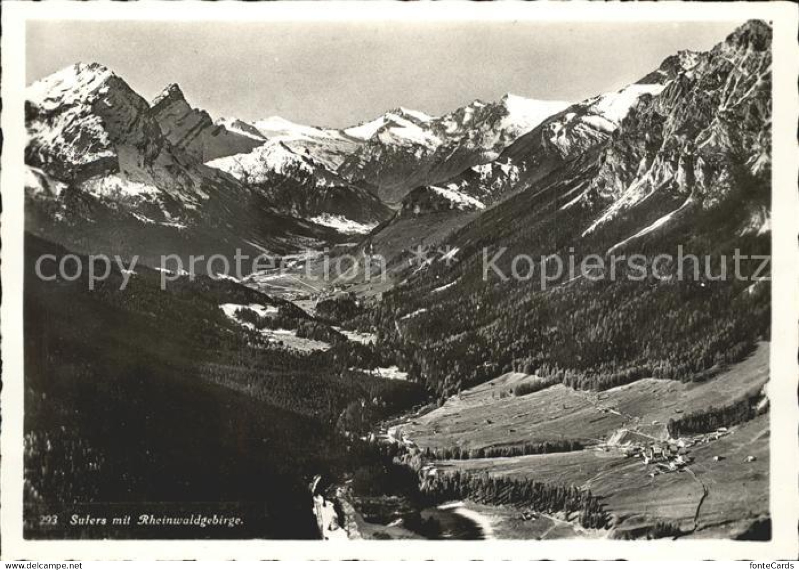 Sufers mit Rheinwaldgebirge