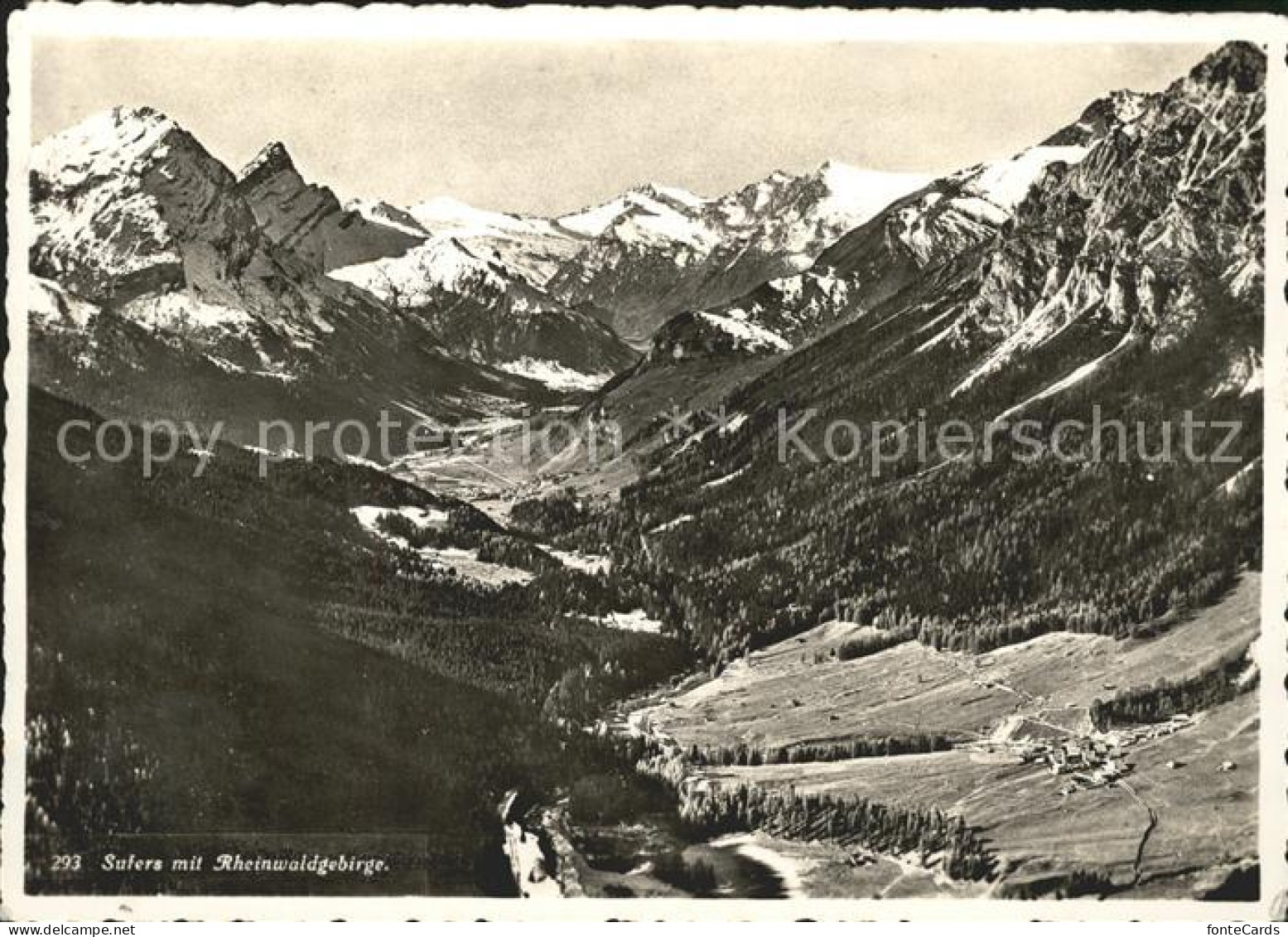 Sufers mit Rheinwaldgebirge