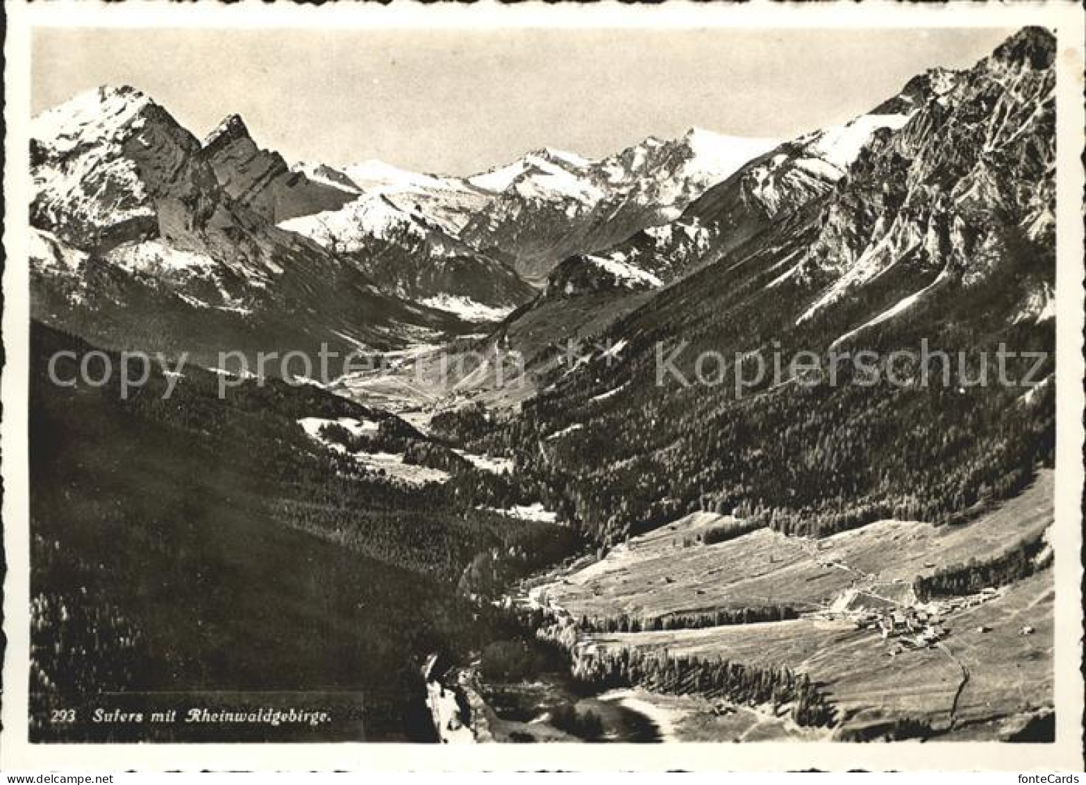 Sufers mit Rheinwaldgebirge