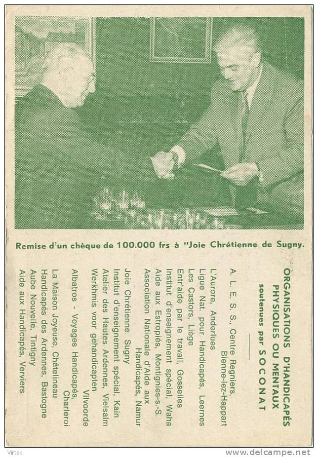 Sugny : Joie Chrétienne : organisations d´handicapés physiques ou mentaux ( produits FINEX  Chatelet )