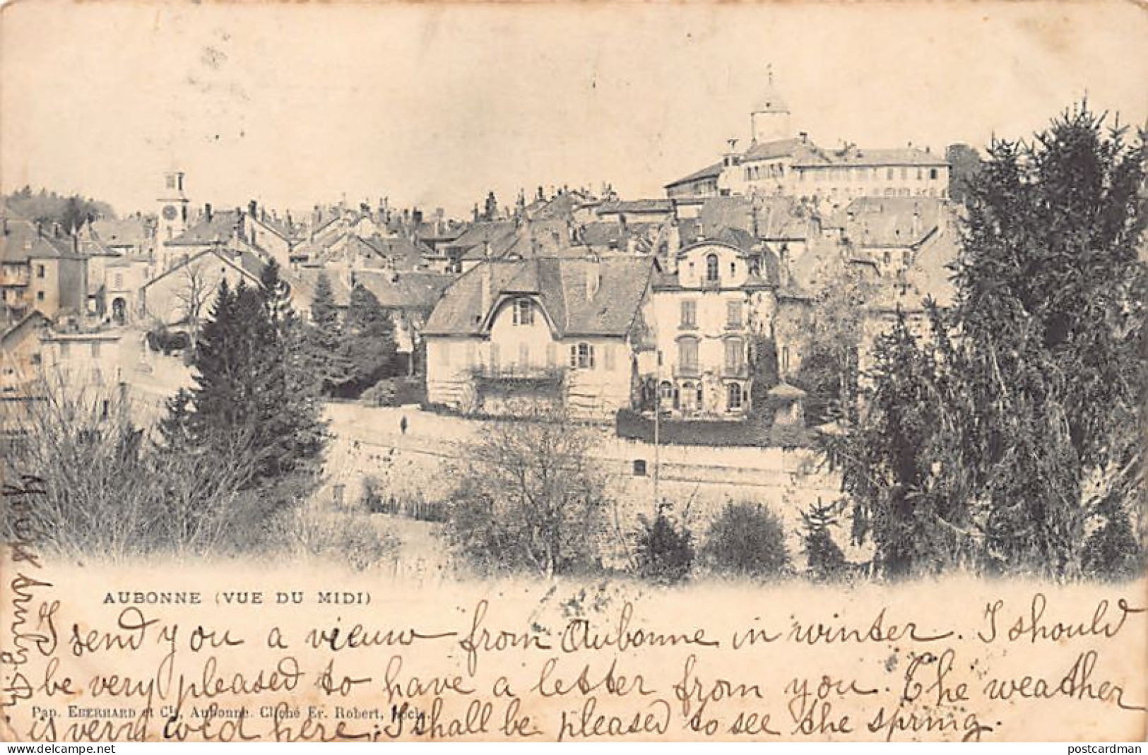 Suisse - AUBONNE (VD) Vue du Midi - Ed. Papeterie Eberhard