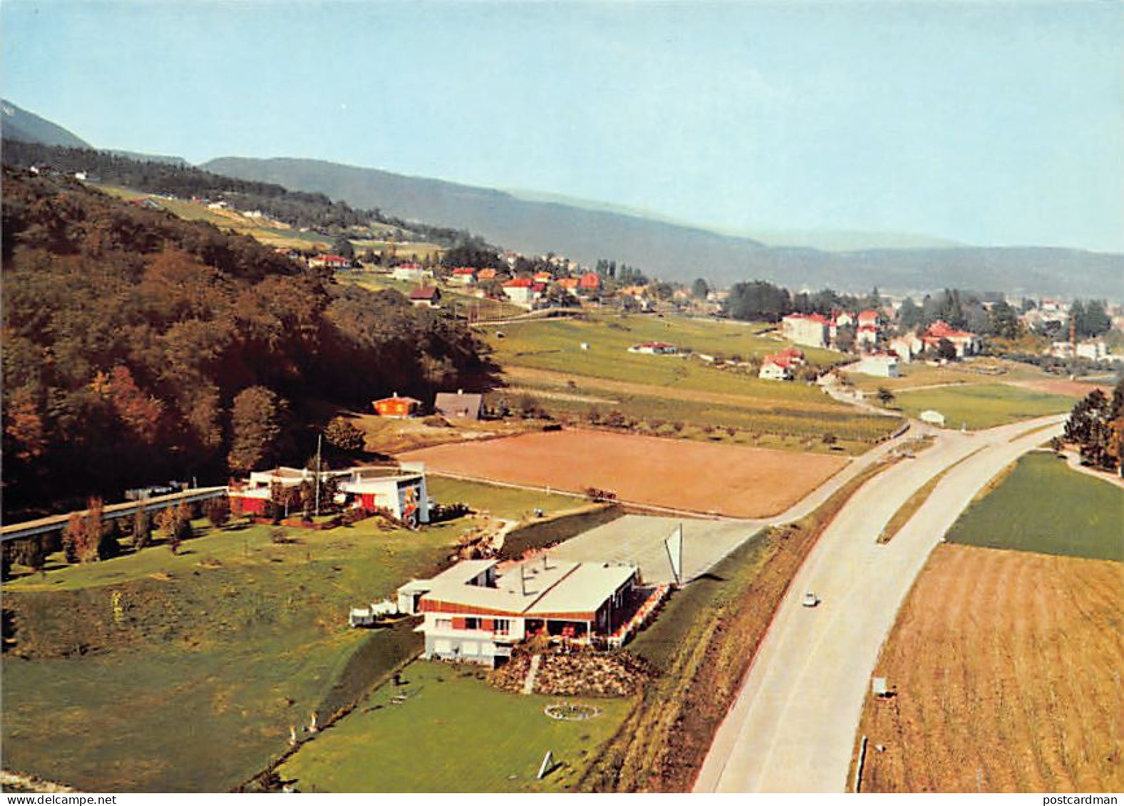 Suisse - BEVAIX (NE) Restaurant de l'Hippocampe - Bar-Dancing Chez Gégène - Vue aérienne - FORMAT DE LA CARTE POSTALE 15