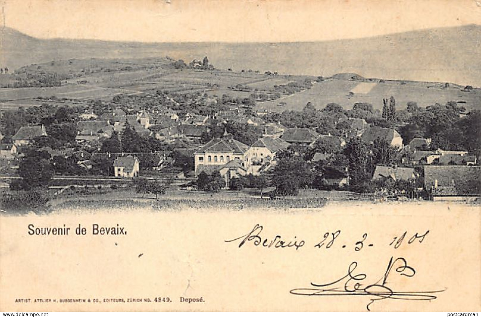 Suisse - BEVAIX (NE) Vue générale - Ed. H. Guggenheim & Co 4849