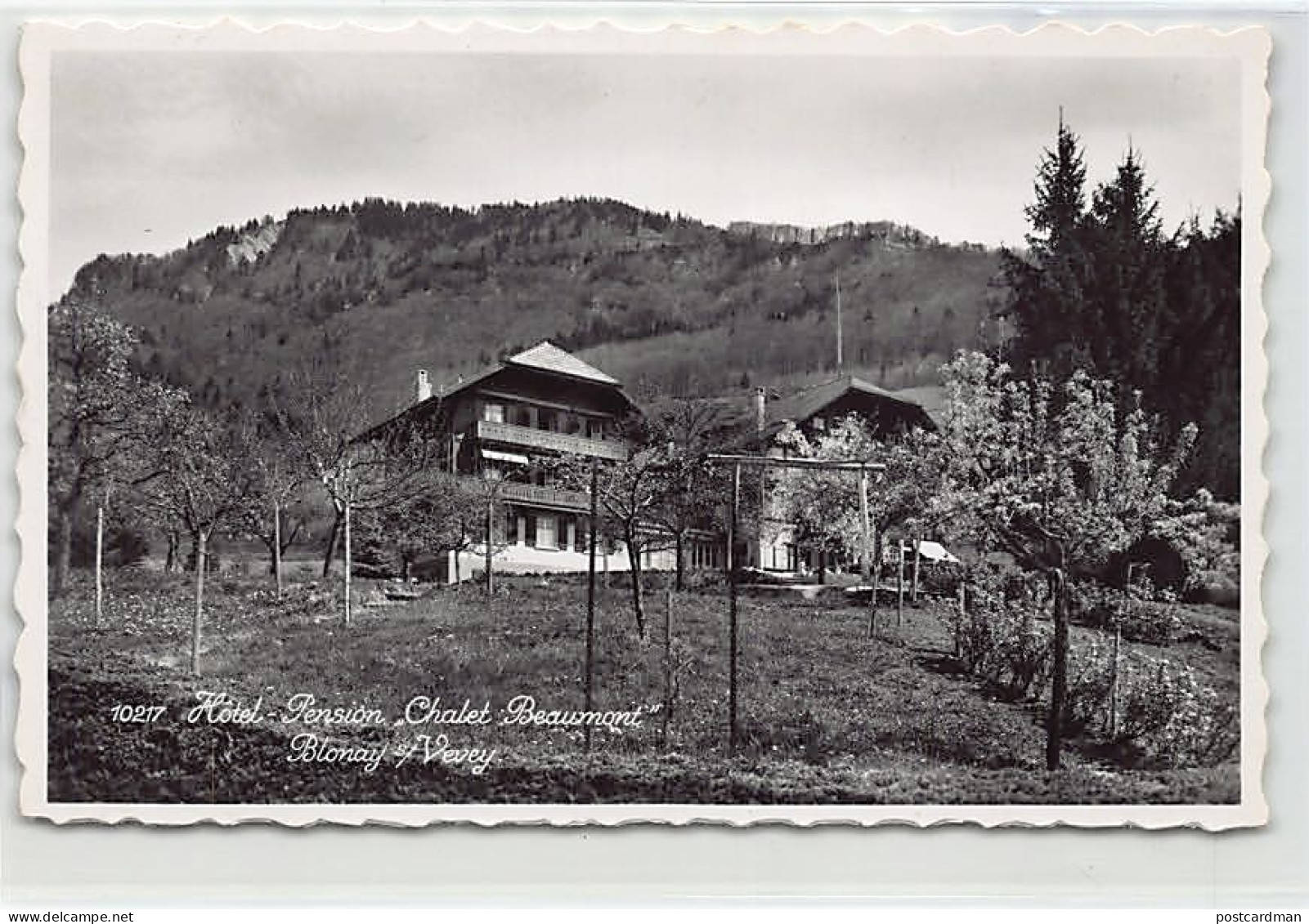 Suisse - BLONAY SUR VEVEY (VD) Hôtel-Pension Châlet Beaumont - Ed. Perrochet 10217