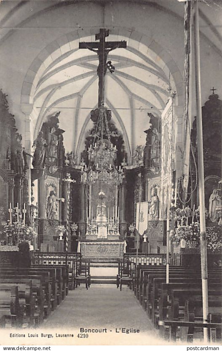 Suisse - BONCOURT (JU) Intérieur de l'église - Ed. Louis Burgy 4210