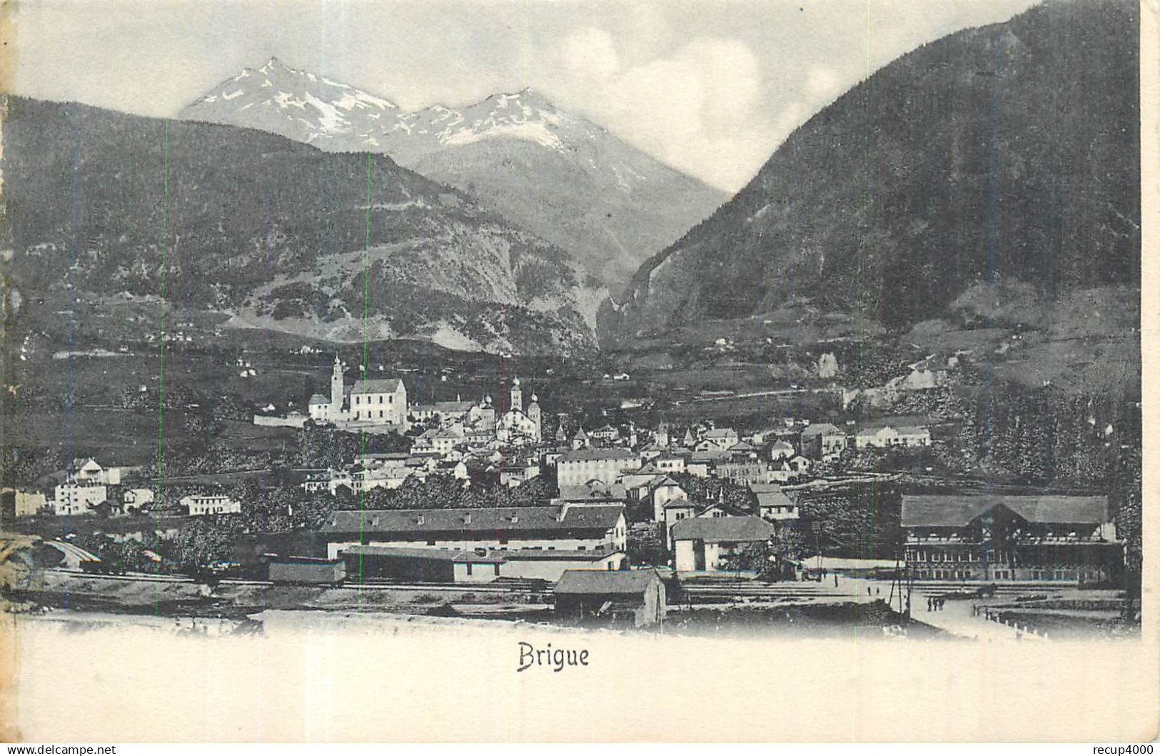 SUISSE  BRIGUE GLIS  vue générale    2scans