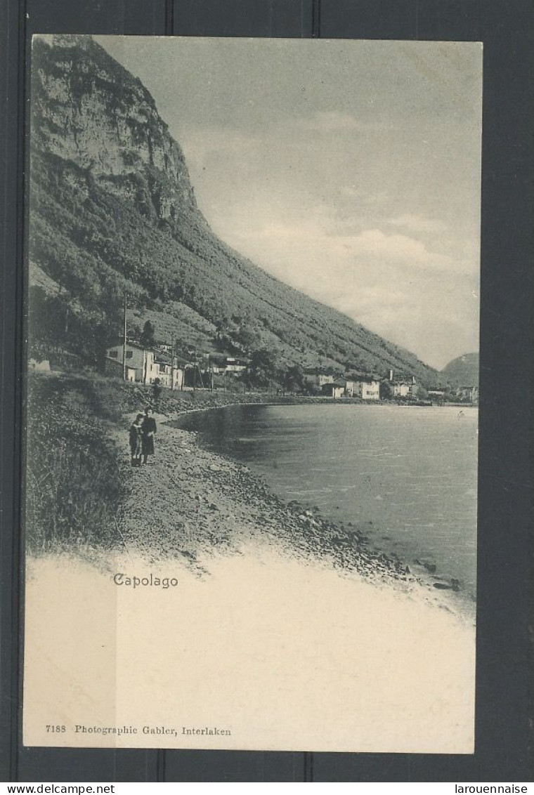 SUISSE -CAPOLAGO -LES BORDS DU LAC .