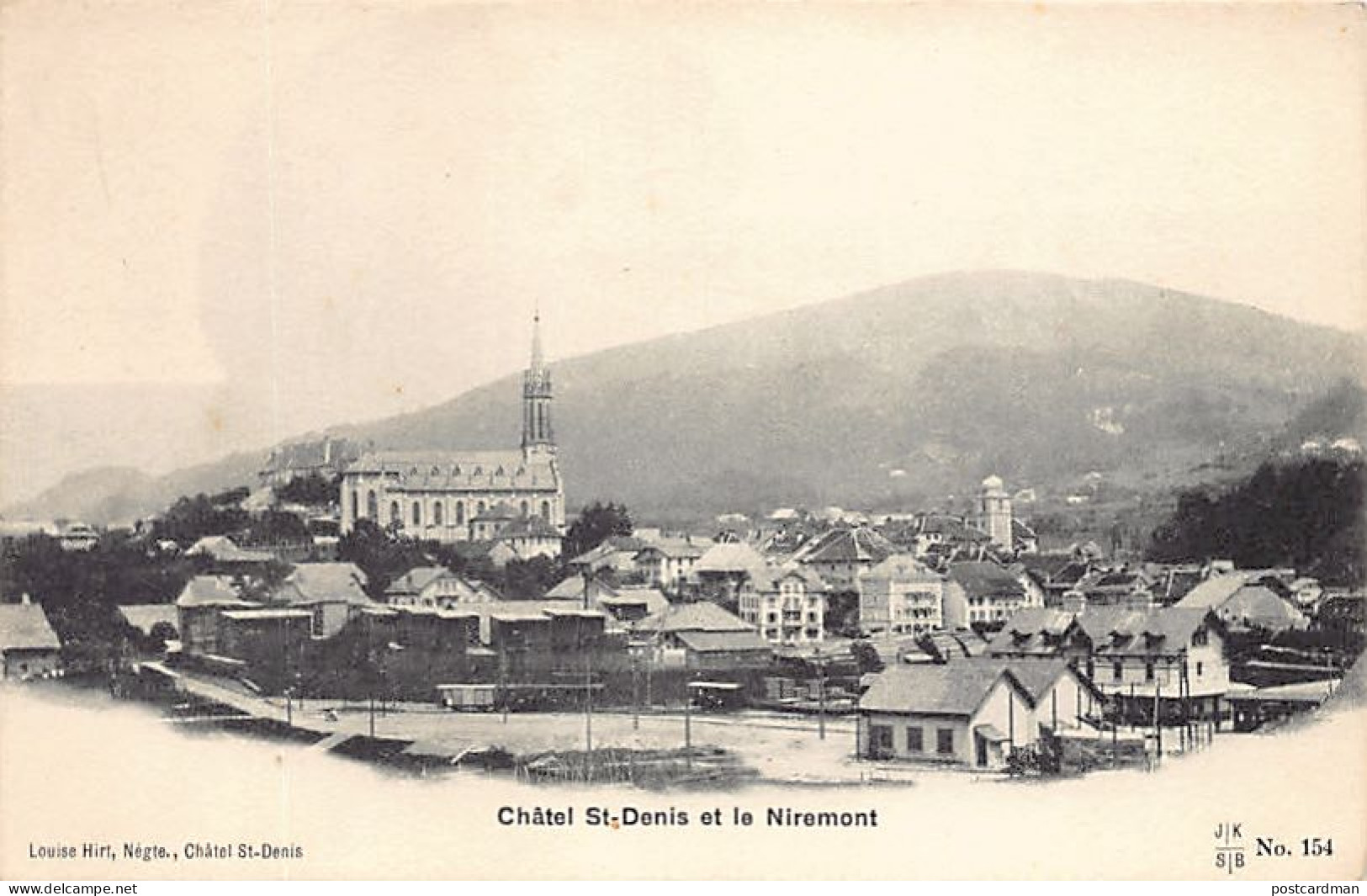 Suisse - CHÂTEL-SAINT-DENIS (FR) Vue générale - Ed. Louis Hirt 154
