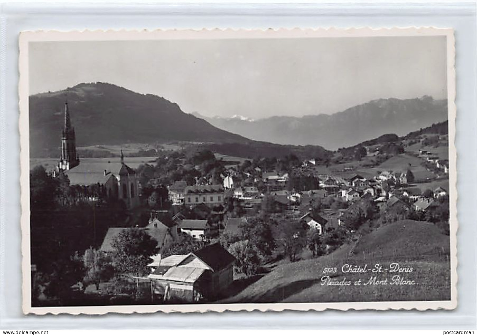 Suisse - Châtel-St-Denis (FR) Châtel Saint Denis, Pléïades et Mont Blanc Perrochet Phot., Lausanne