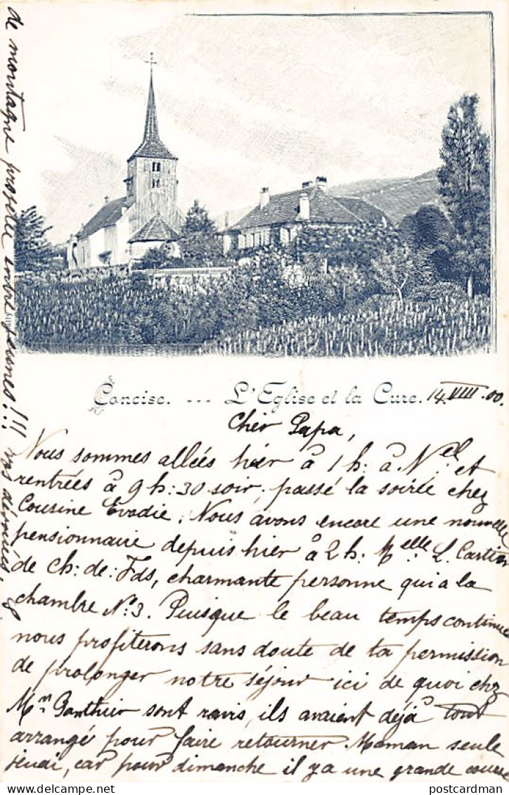 Suisse - CONCISE (VD) L'église et la cure