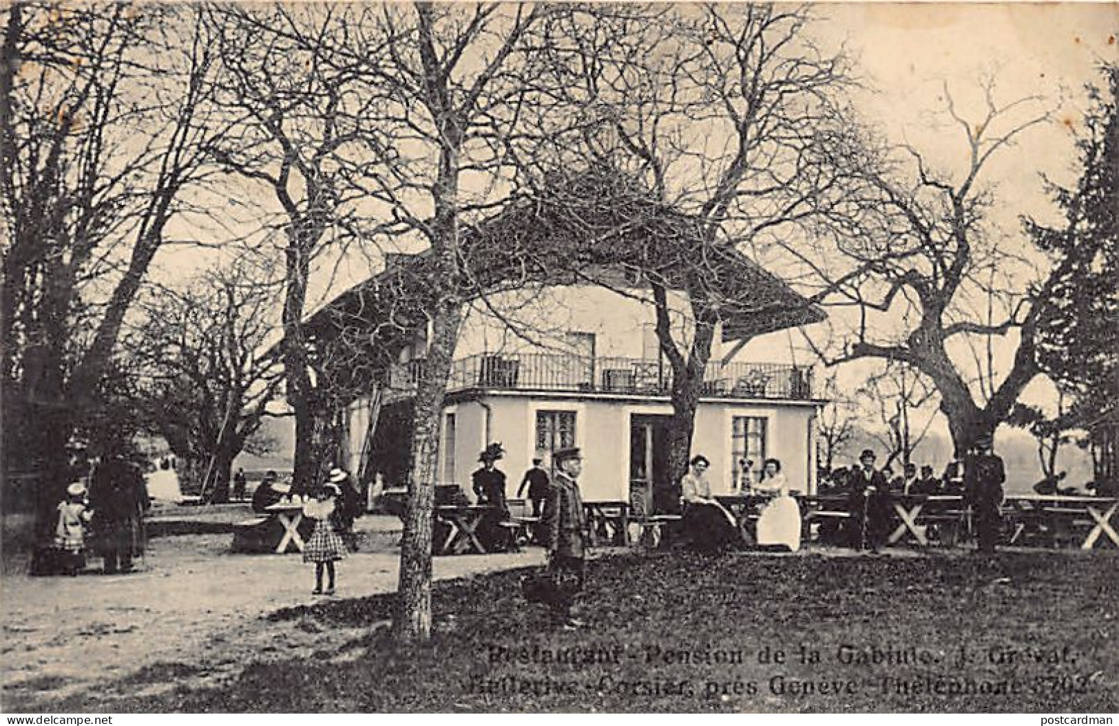 Suisse - CORSIER (GE) Restaurant Pension de la Gabiule J. Grévat - Bellerive-Corsier - Ed. Spécial-Photo