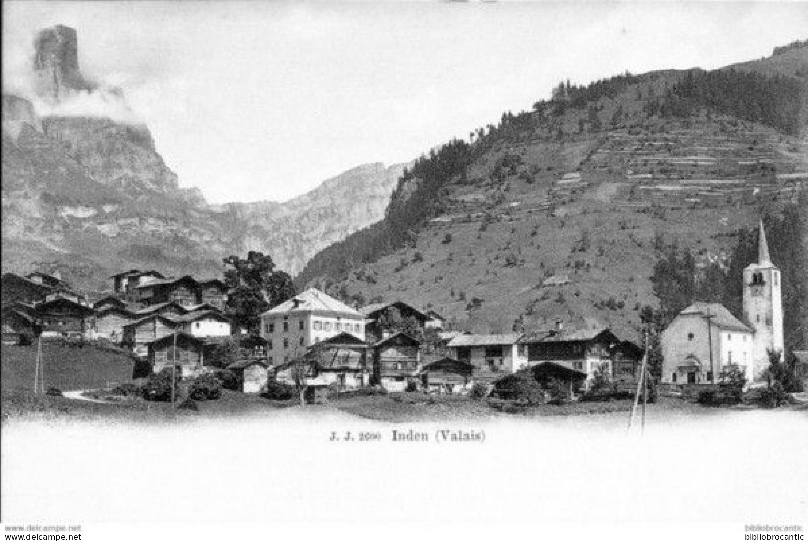 SUISSE/ Cpa pionnière - VALAIS - ZINAL - INDEN < PANORAMA  GENERAL