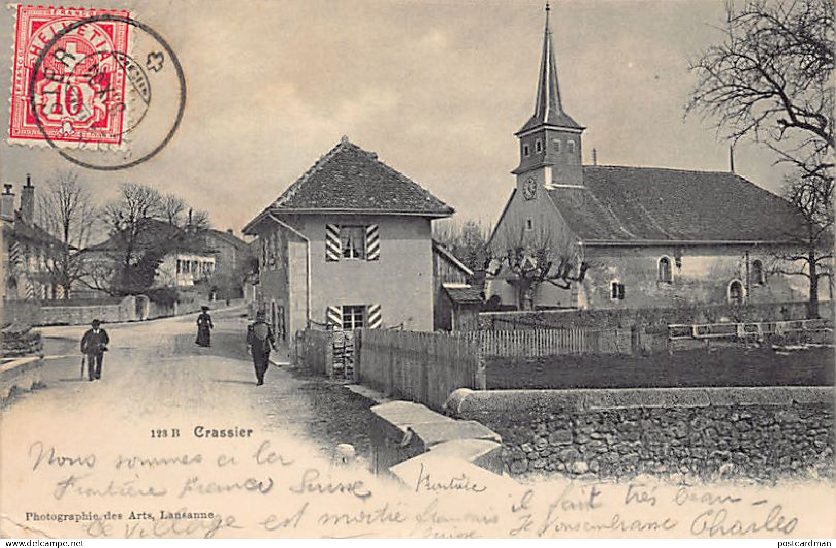 Suisse - CRASSIER (VD) Rue et église - Ed. Photographie des Arts, Lausanne