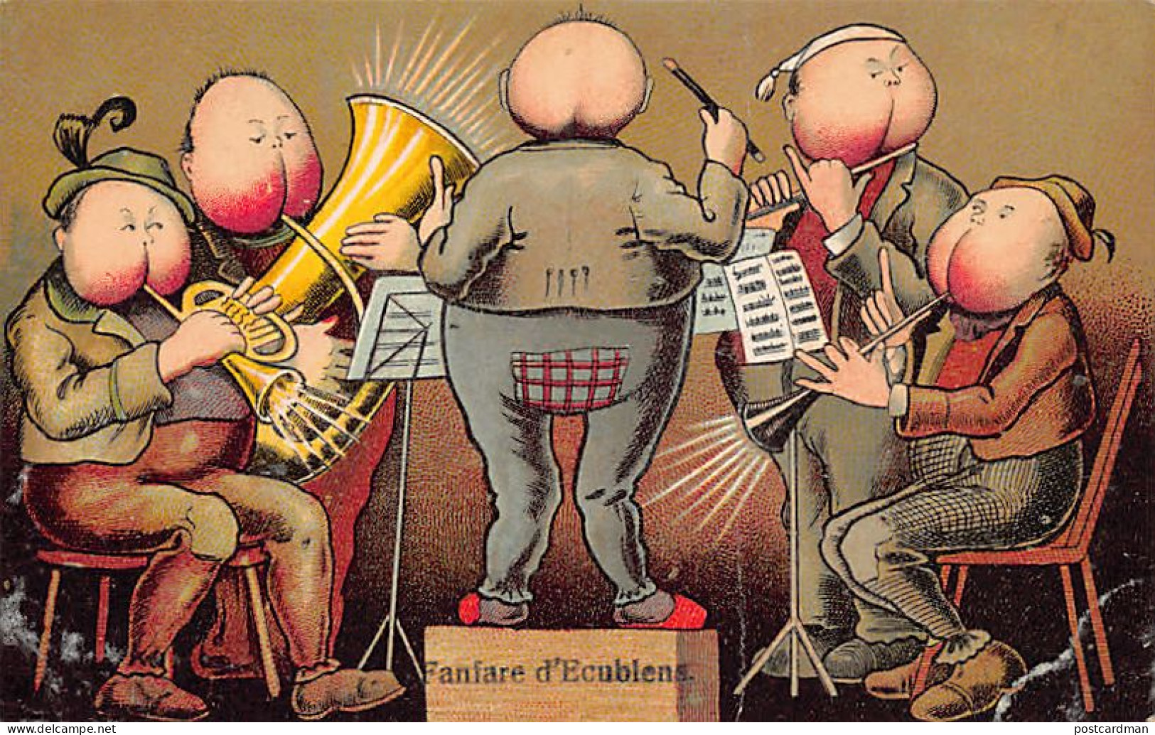 Suisse - ECUBLENS (VD) Fanfare d'Ecublens - Têtes à Cul - Humour - Ed. MLM 124