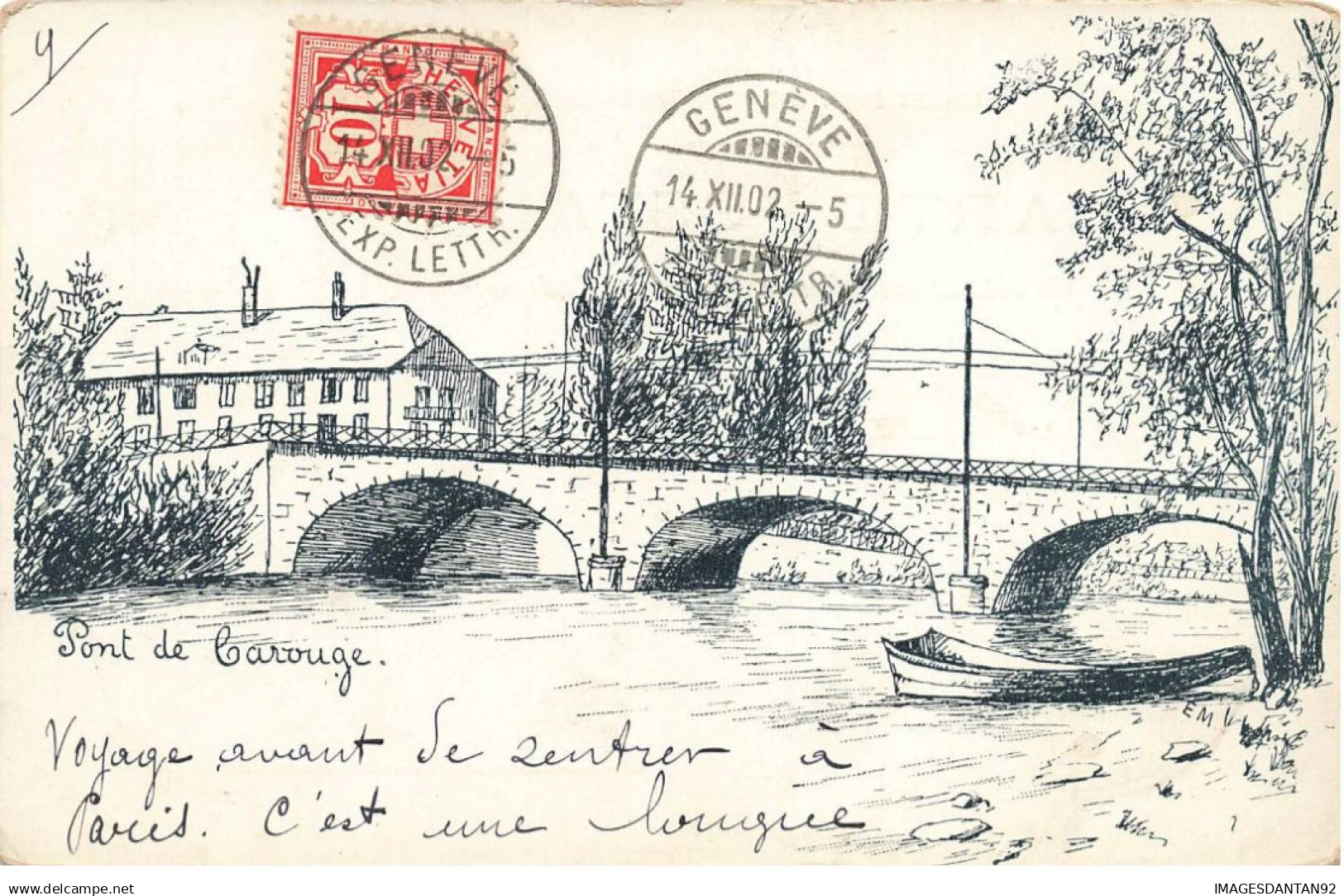 SUISSE #FG62405 GENEVE PONT DE CAROUGE PAR ILLUSTRATEUR