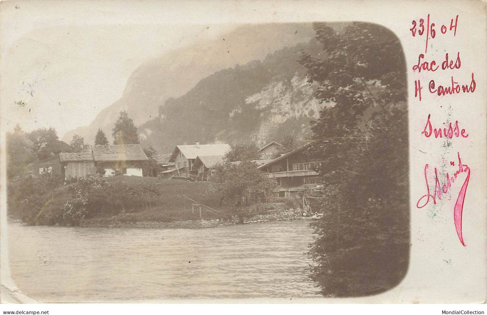 SUISSE #FG62680 ZOUG LAC DES 4 CANTONS CARTE PHOTO 1904