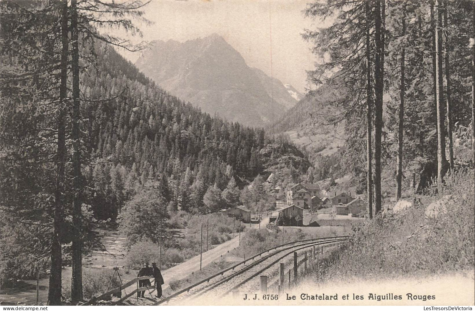 SUISSE - Finhaut - Châtelard - Aiguilles Rouges - Voie ferée - Animé - CPA