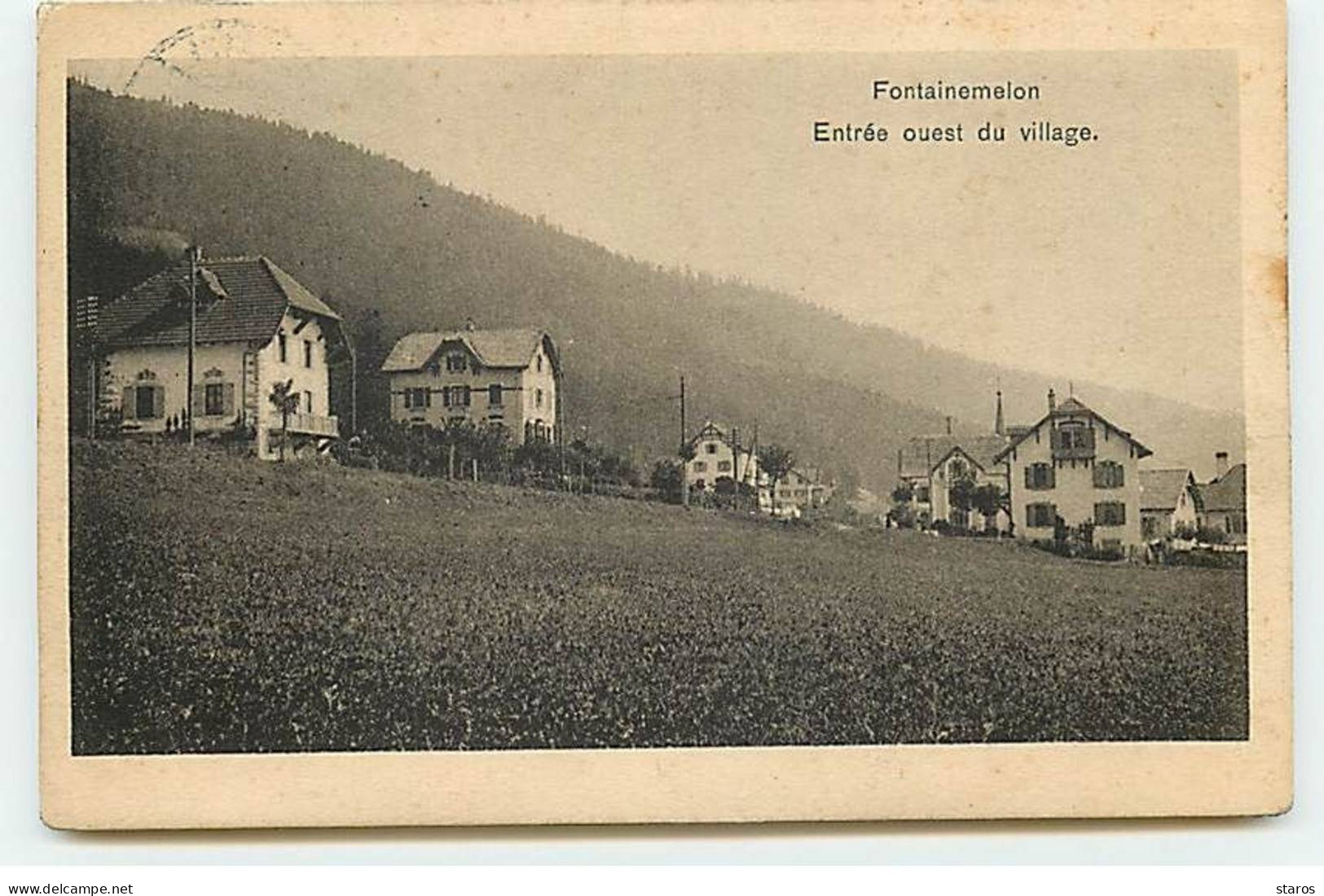 Suisse - FONTAINEMELON - Entrée ouest du Village