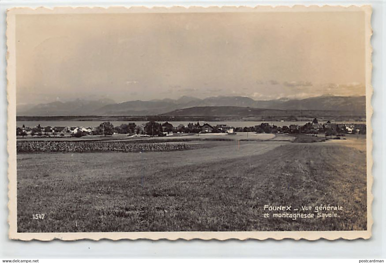Suisse - FOUNEX (VD) Vue générale et montanes de Savoie - Ed. Perrochet 1547