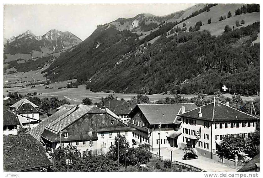 suisse - fribourg  -ref B759- grandvillard -haute gruyere - hotel du vanil noir   - carte bon etat -