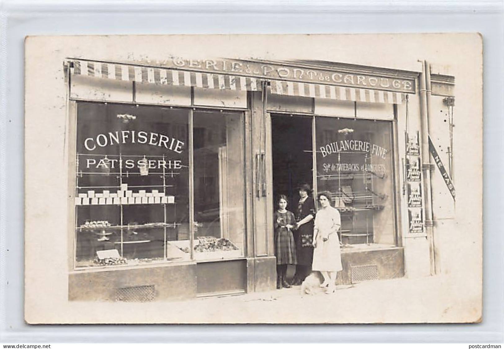 Suisse - GENÈVE - Boulangerie du Pont de Carouge - CARTE PHOTO Année 1921