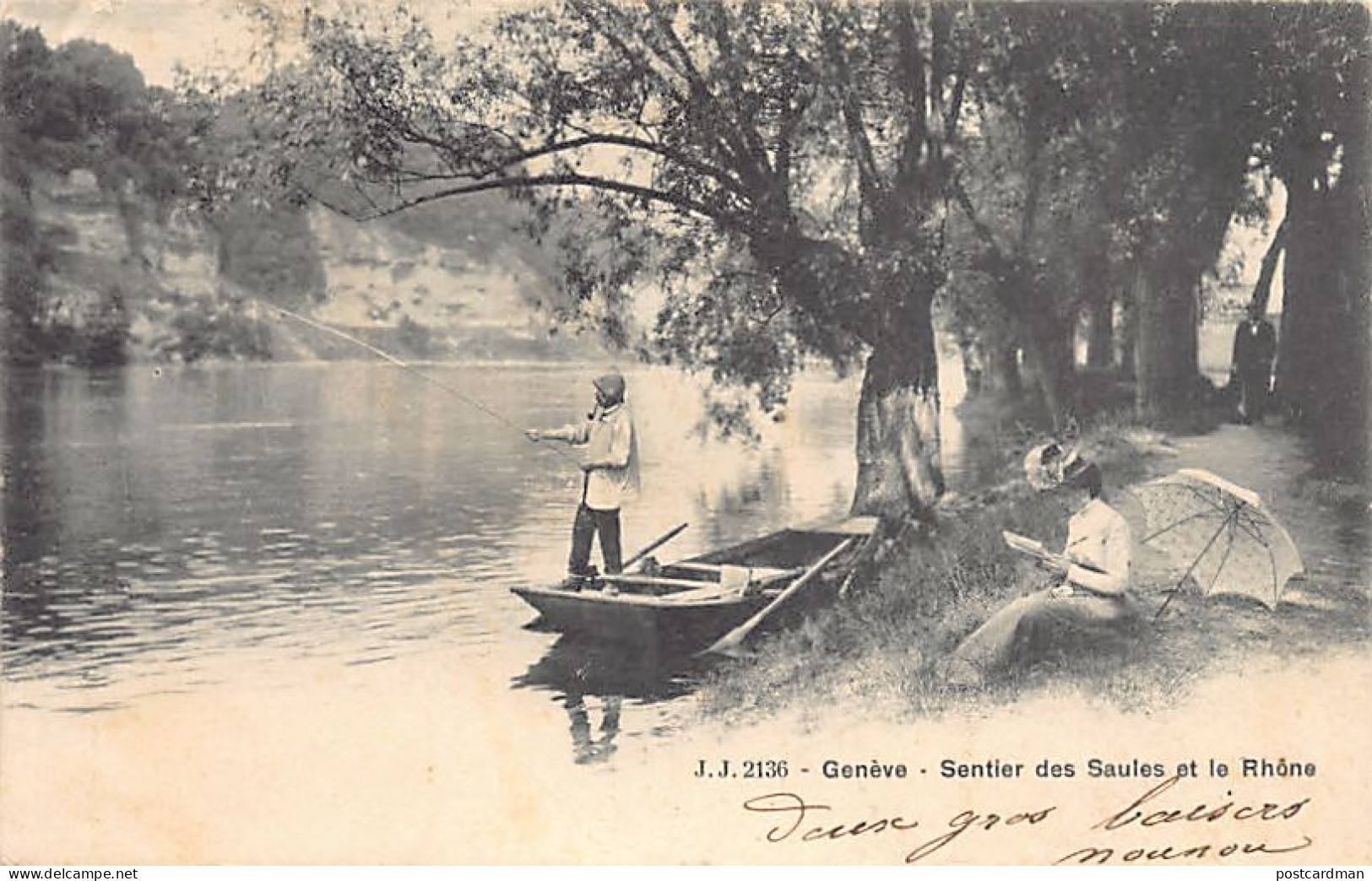 Suisse - Génève - Sentier des Saules et le Rhône