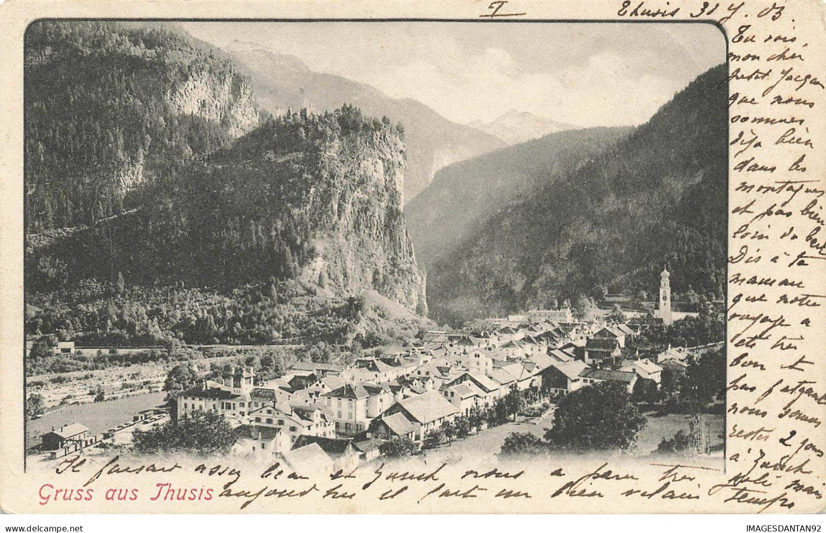 SUISSE GR GRISONS #28930 GRUSS AUS THUSIS