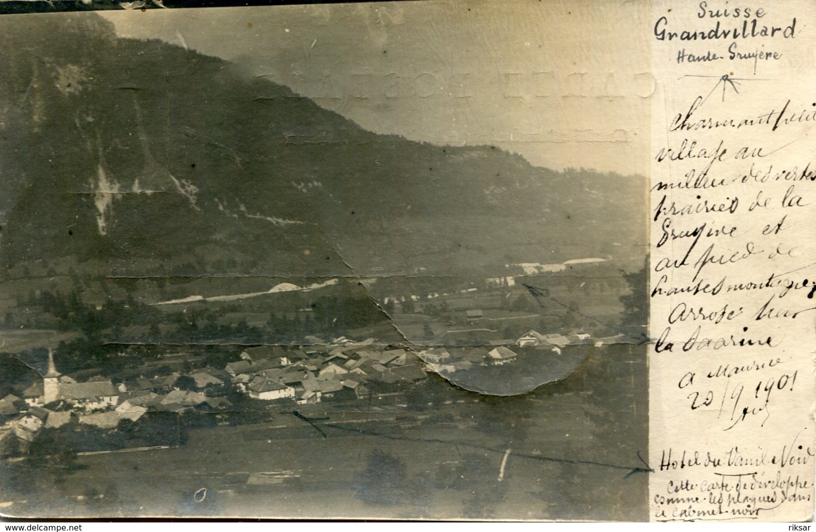 SUISSE(GRANDVILLARD) CARTE PHOTO